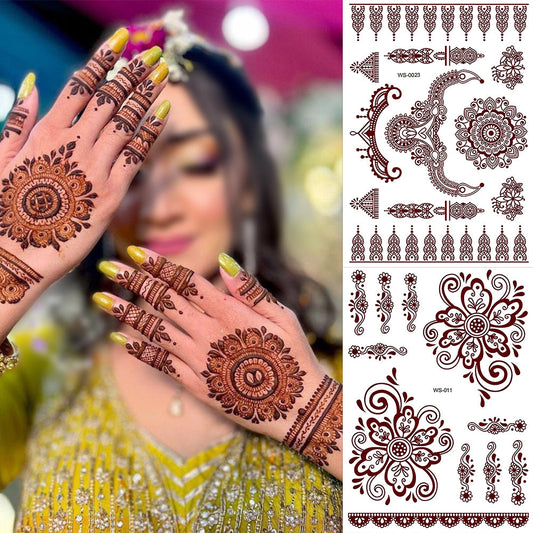 Waterproof Mehndi Stickers 🎨