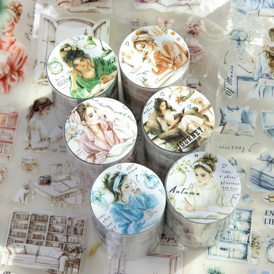 Aesthetic Girl Life Sticker Sheet 🌿✨