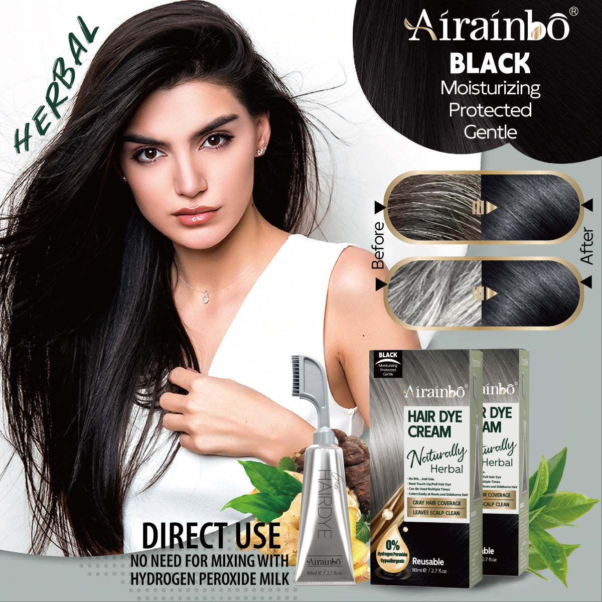 🌿 NatureTint™ Herbal Hair Color Cream