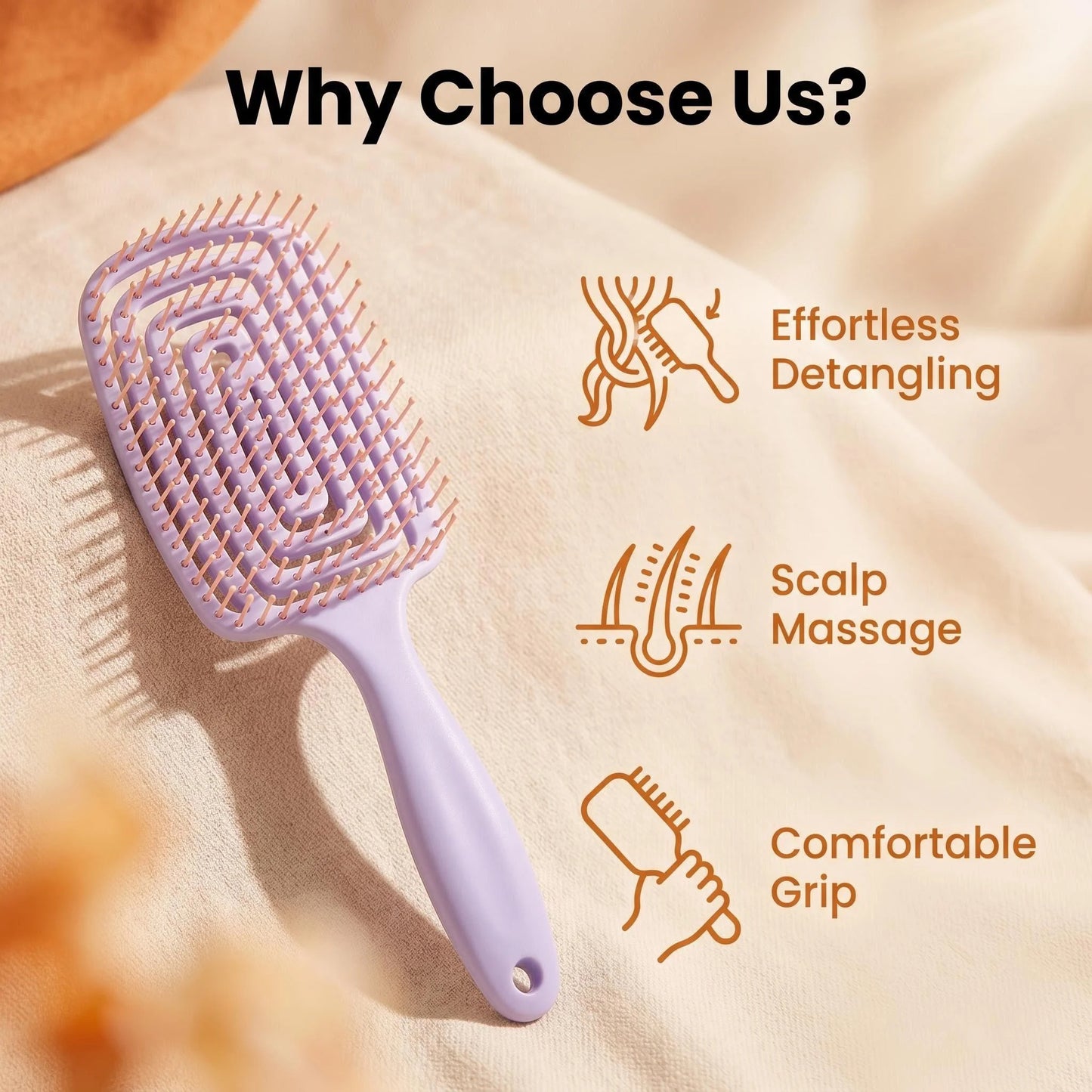 Hollow Detangling Hair Brush