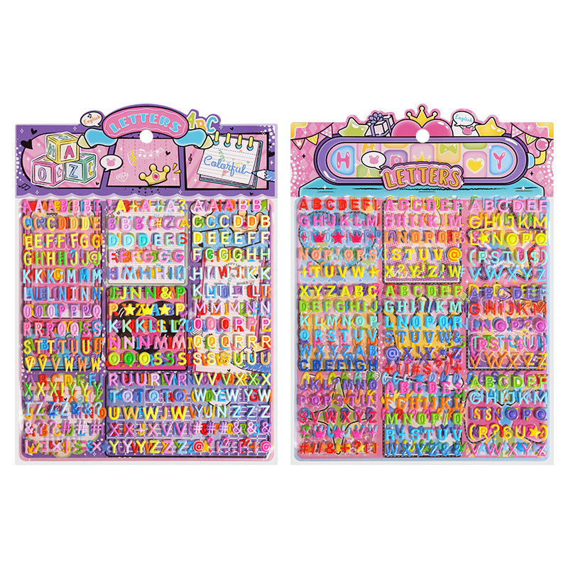 Kawaii Alphabet Puffy Sticker Set