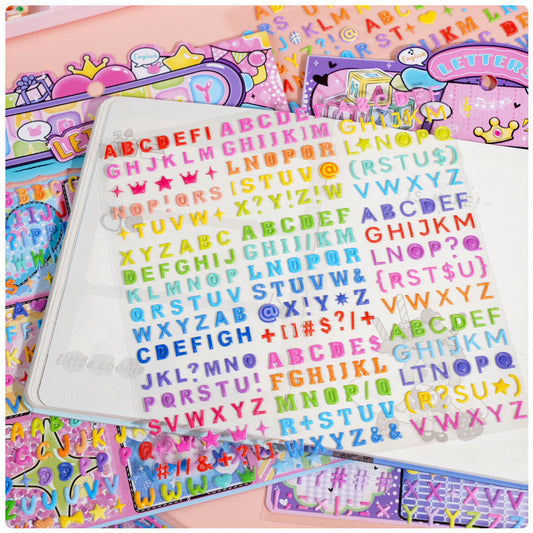 Kawaii Alphabet Puffy Sticker Set