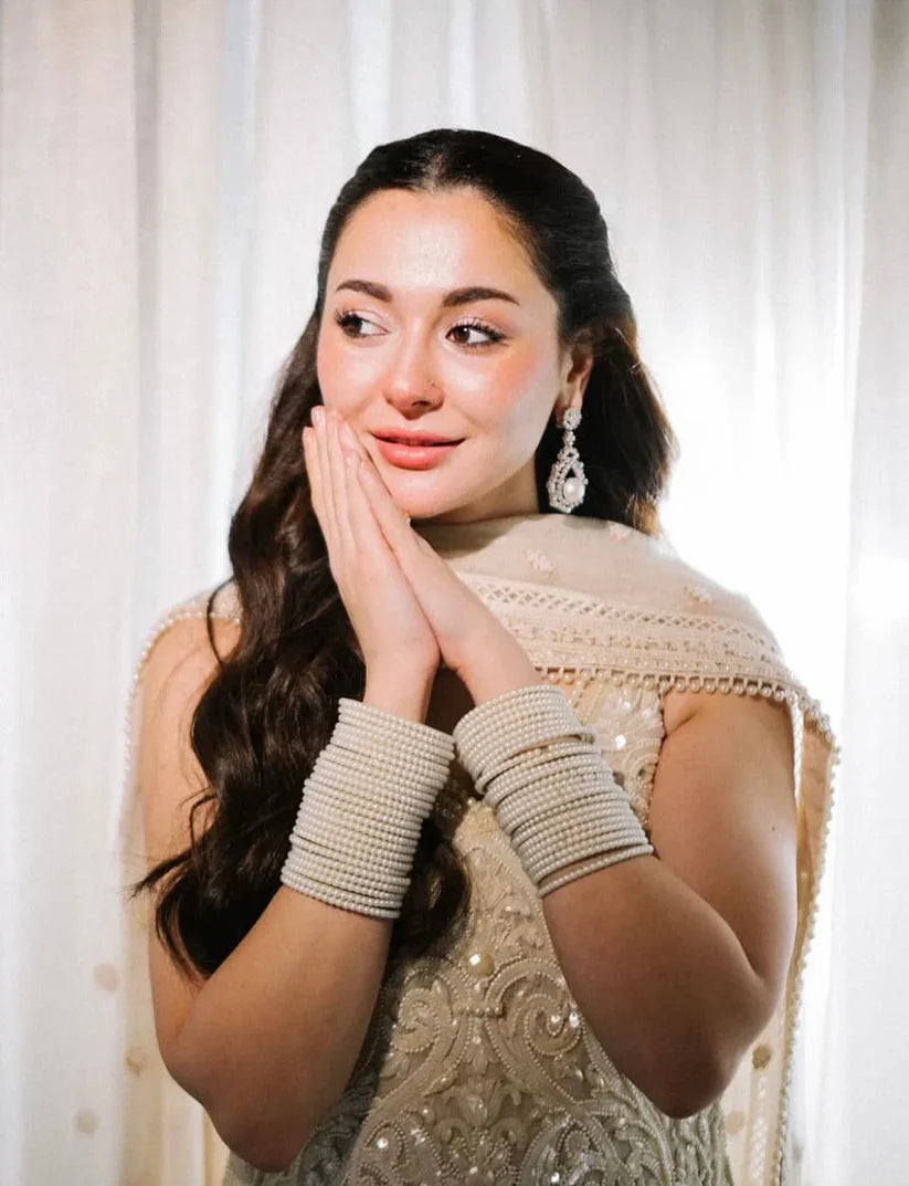 Hania's Viral Pearl Beaded Bangles