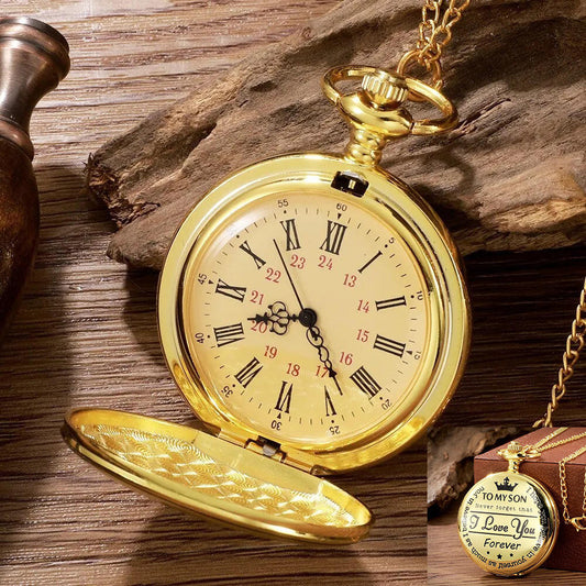 ⌚ Vintage Golden Pocket Watch with Chain