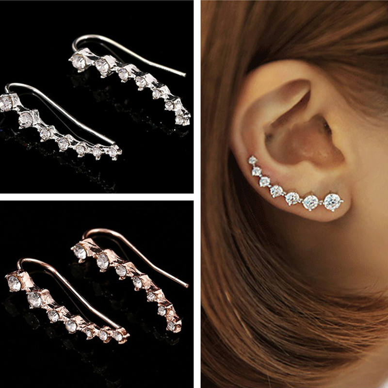 ✨ Elegant Crystal Ear Climber Earrings ✨