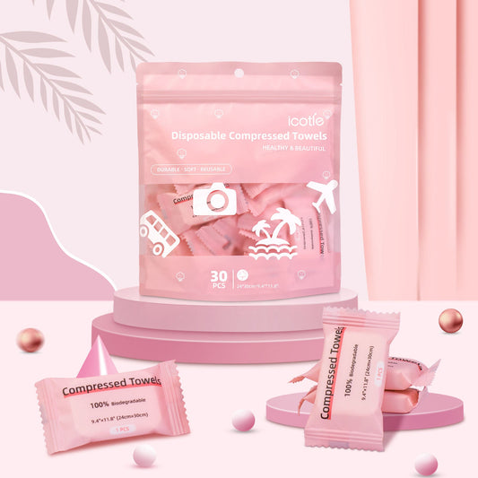 🧻 Disposable Compressed Towels – Portable Travel Cleaning Wipes