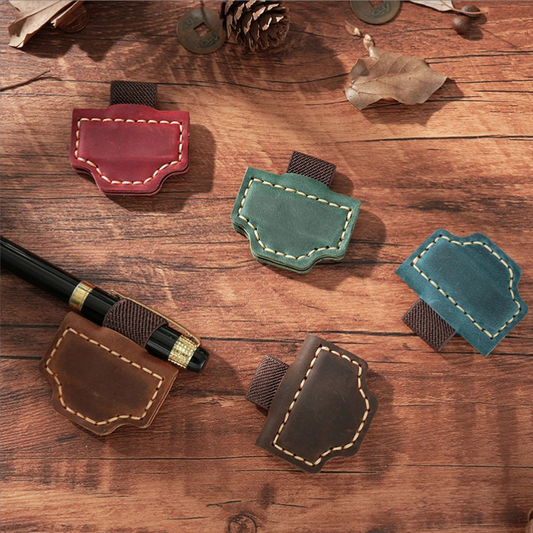 🖊️ Premium Leather Pen Holder for Notebook & Journal