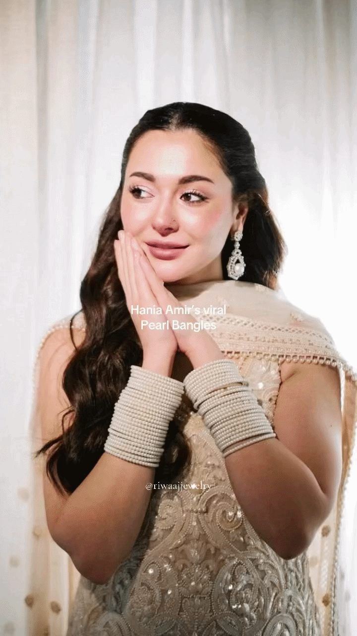 Hania's Viral Pearl Beaded Bangles