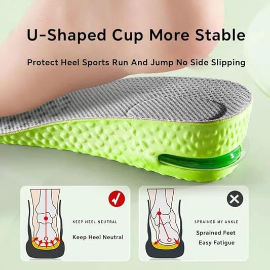 Anti Oder + Pain Relieving Height Increase Insoles ( Unisex )