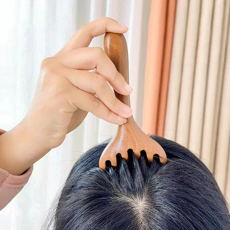 Wooden Head Massager Scalp