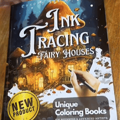 Ink Tracing Coloring Book - For Beginners & Stress Relief